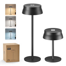Philips Cordless Table Lamp, Portable Outdoor LED Desk Light, Rechargeable Battery Operated, 2 Adjustable Height, Touch Control & 3 Color Stepless Di