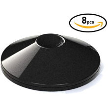 Speaker Subwoofer & HiFi Stand Isolation & Floor Protector Spike Shoes Pads Feet (8, Nickel Black)