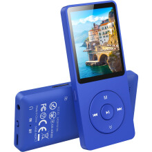 AGPTEK MP3 Player with Bluetooth 5.3, 64GB Internal Memory Portable Music Player 1.8 inch Screen with Speaker, FM Radio, Voice Recorder, Supports Exp