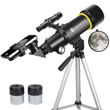 Telescope for Adults Beginners, 70mm Aperture 400mm AZ Mount Fully Multi-Coated Optics Refractor Portable Telescopes, Travel Telescope with Tripod an