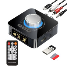 Bluetooth 5.4 Receiver for HiFi,Bluetooth TV Adapter with 3.5mm AUX RCA Audio Receiver with LED Display Volume Control Dual Connection for PC Mac Tab