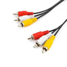 XIELBIS 3-in-1 RCA Phono Cable - Yellow/Red/White Composite Audio Video Lead (1M) for TV, DVD, Projectors,DVD Cables to Connect to a TV Male To Male