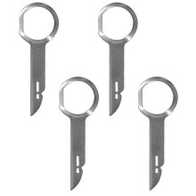 Professional Radio Removal Keys - 4PC Stainless Steel Extraction Tool Set for VW, Audi, Mercedes, BMW, Ford Vehicles