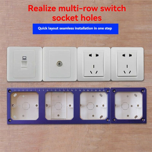 Socket Opening Template 86 Type Mold Holes Locator Electrical Plug Template Tool Hole Opening Template for Button B 1