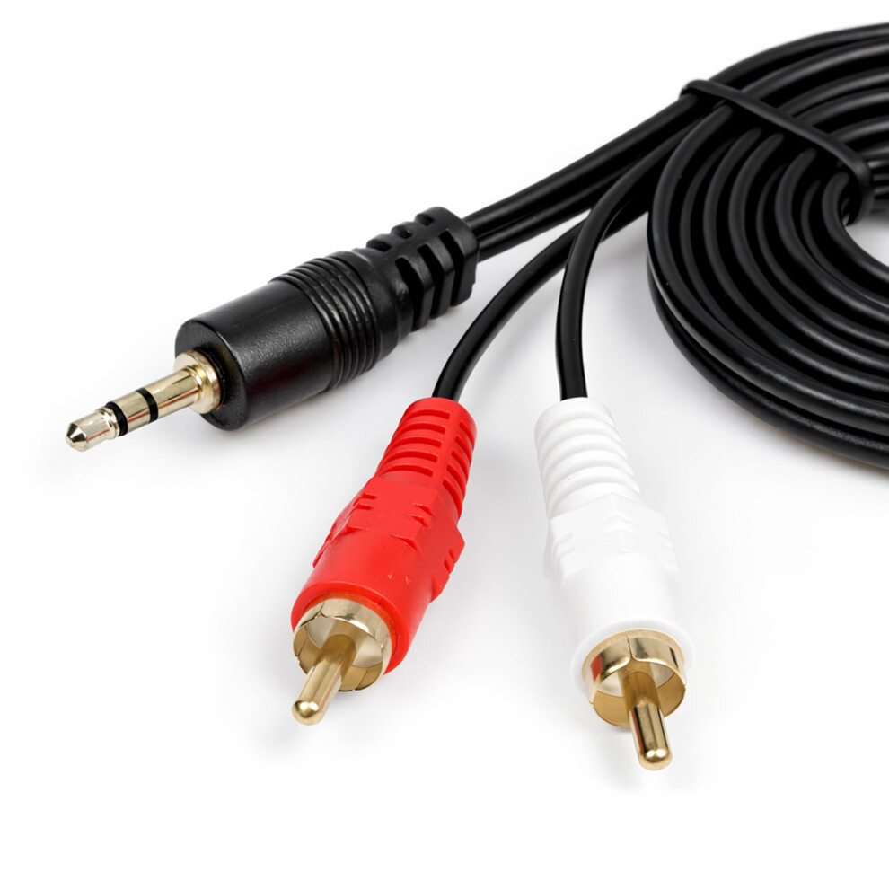 Boulton Rca To 3.5Mm Aux Cable - 1.5M - Phono Mini Jack Stereo Lead - Phono To 3.5Mm Jack Adapter Lead - Rca To Audio Wire For Headphone Wire Adaptor Red/White 13063818