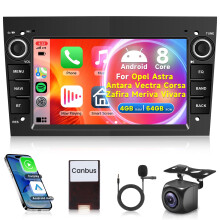 8 Core 4G 64G for Vauxhall Astra Corsa Meriva Zafira Opel Wireless Carplay Android Auto Android Car Stereo with 7 Inch Touch Screen Car Radio GPS WiF