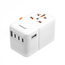TESSAN Universal Travel Adapter 85W, International Adapter with GaN Fast Charging, 3 USB C 2 USB A Ports, Power Adaptor Worldwide for US to European