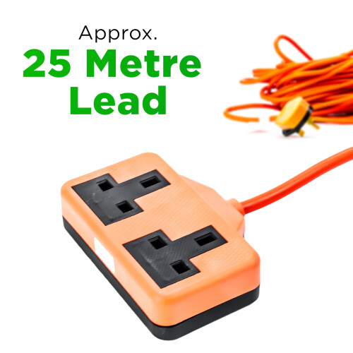 Status STATUS Heavy Duty Extension Lead, 25m, Orange, 13 2