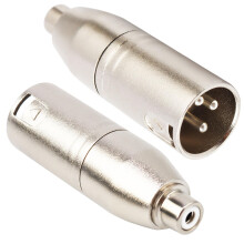 JOMLEY RCA to XLR Adapter, XLR Male to RCA Female Converter Connector Adapter for Microphone Connections Audio Electronics etc - 2 Pack