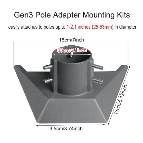 Starlink Gen 3 Pipe Adapter,Mounting Kit for Starl 1