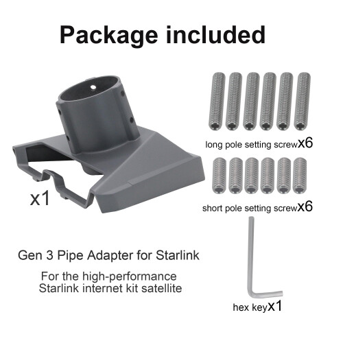 Starlink Gen 3 Pipe Adapter,Mounting Kit for Starl 2