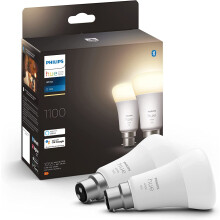 Philips Hue White Smart Light Bulb Twin Pack LED [B22 Bayonet Cap] - 1100 Lumens (75W Equivalent). Works with Alexa, Google Assistant and Apple Homek