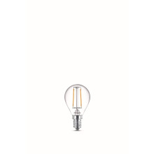 Philips LED Premium Classic P45 Clear Light Bulb 2 Pack [E14 Small Edison Screw] 25W, Warm White 2700K, Non Dimmable