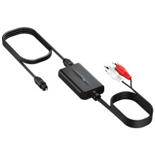192kHz DAC Digital to Analog Audio Converter 7ft/2.1m Digital Optical to RCA Cable SPDIF to RCA Converter with Built-in Audio Amplifier Chipset for H