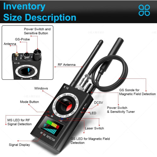JOYHIAS Wireless Hidden Camera Detector, Anti-Spy 1