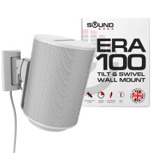 Sound bass ERA100 Wall Mount Bracket, Tilt and Swivel, White, Single (1pc), Compatible with Sonos ERA 100, Effortless Installation, Includes Mounting