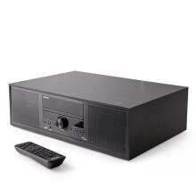 Roxel Noir All-In-One Micro Hi-Fi System and DAB Radio, Compact, CD Player with FM and DAB+ Digital Radio, Wireless BT, USB, MP3, AUX in, Stereo spea