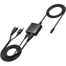 PROZOR HDMI Audio Extractor - eARC/ARC to Optical Toslink Converter 192KHz Audio Adapter Support PCM 2.0 Dolby/DTS 5.1 with Audio Signal Indicator &