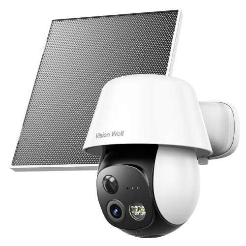 Solar Security Camera Outdoor Wireless, 2K 360 Pa
