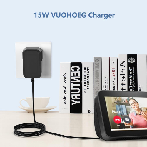 15W Power Cable Compatible with Echo Dot (3rd/4th Gen), Echo Show 5(1st & 2nd Gen), Echo Dot with Clock (3rd/4th/5th Gen), Echo Dot Kids Edition, Ech 1