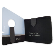 Swedish Ice Scraper - 6mm Ice Blue with Neoprene Holder and Sleeve