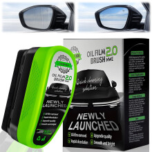 150ML Automotive Oil Film Cleaning Brush, New 2.0 Green Oil Film Wipe Car Cleaning Board, Cleaner Glass Remover for Car Window Glass Cleaner,for Easi