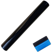 NewL High Gloss Black Vinyl Wrap Self Adhesive Air Release Bubble - Outdoor Rated for Automotive Use (45cm x 152cm)
