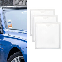 Amdonalo 3 PCS Parking Permit Holder for Car Windscreen Self Adhesive Car Permit Holders for Car, Van, Caravan Windscreen