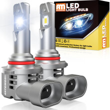 ANTEMOON HB3 9005 LED Headlight Bulb, 90W 18000LM Super Bright 6000K White HB3 Headlight Bulb Mini Size 12V 24V Car Conversion Kit Halogen Replacemen
