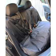 Carseatcover-UK Heavy Duty Black Waterproof Universal Rear Cover - Multi Fit Protector for Most Cars - Ideal Dog Accessories and Car Seat Protectors