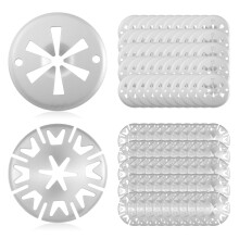 100 Pcs Car Exhaust Heat Shield Repair Kit: 50 PcsHeat Shield Clips & 50 PcsHeat Protection Plate Metal Locking Star Washers Fasteners for Automobile
