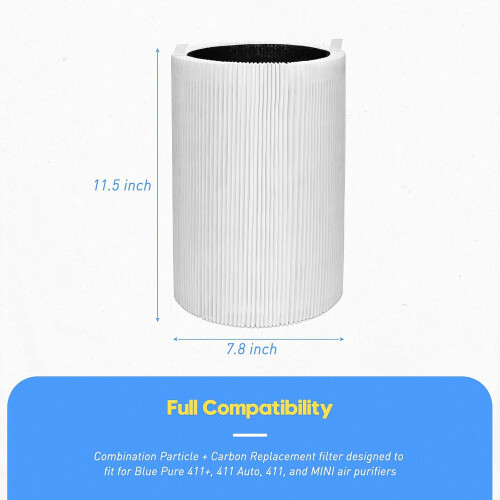 2 Pack Filter Replacement Compatible with  411/411+ & 3210 Air Purifiers 1