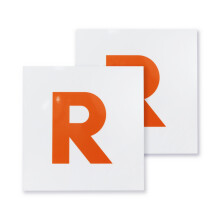 aSquared Pair of Self Cling R Plates for Northern Ireland Cars
