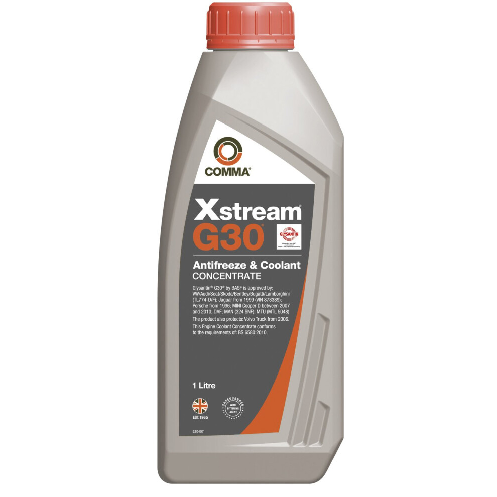 Comma Xsr1l Xstream G30 Antifreeze And Coolant Concentrate, 1 Liter, Violet