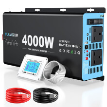 Pure Sine Wave Inverter 4000W/8000W DC 24V to AC 240V Voltage Converter with LCD Remote Control/AC Outlets/USB-A Port/USB-C Port/for RV,Trucks,Boats,