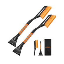 AstroAI 2-in-1 Ice Scraper 68.5cm Detachable for Car Windscreen and Snow Brush with Ergonomic Foam handle for Cars & Trucks & SUV, 2 Pack