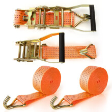 SENENQU 2 Sets Heavy Duty Ratchet Tie Down Strap, 5cm x 6m Cam Buckle Ratchet Strap, Adjustable Lashing Strap, Car Tensioning Belt, Wheel Strap with