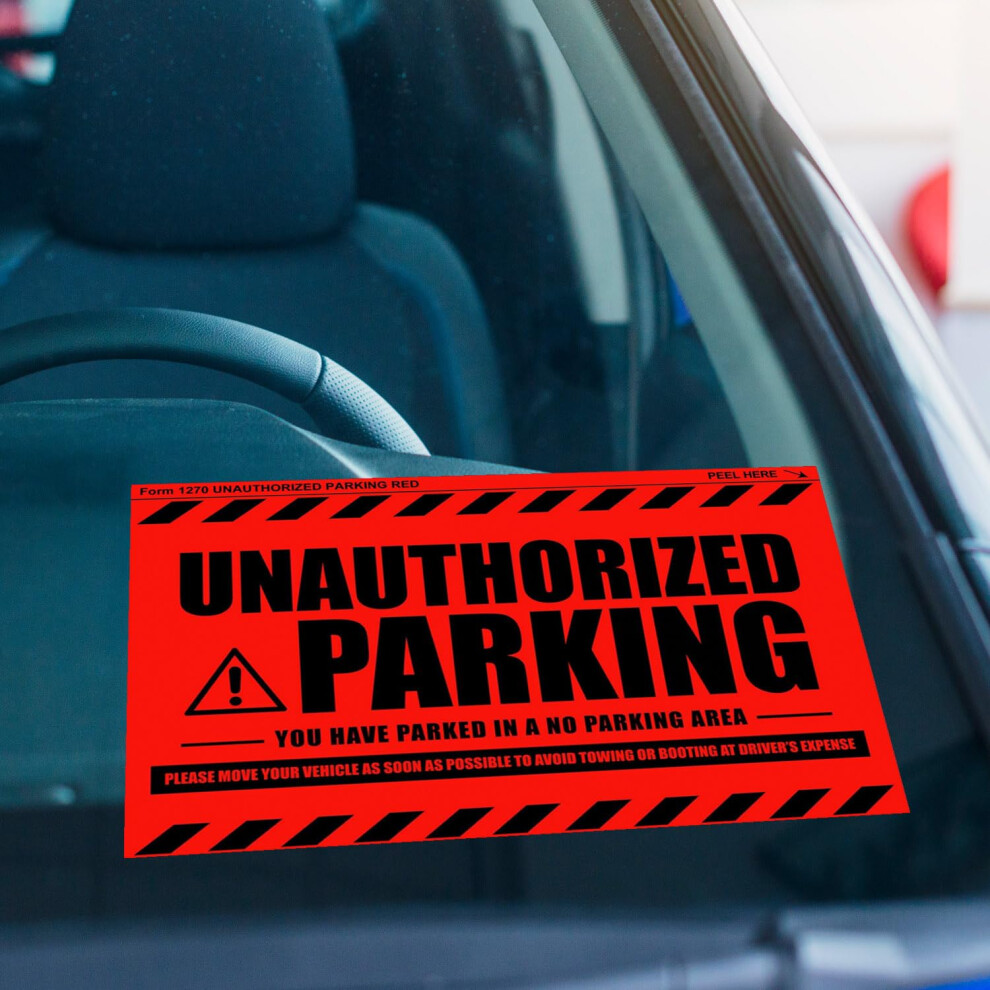 100Pcs Parking Violation Stickers -Hard-To-Remove Tow Warning For Cars And Trucks - Bilingual Spanish Hard To Remove Tow Tickets - Super Sticky No Pa 94154023