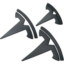 fibhyrtingy 3 Pcs/Set for Model Y Emblem Badge Sticker Cover,Car Front/Rear/Steering Wheel Emblem Logo Sticker Decals Accessories (fit ModelY Matt Bl