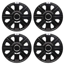 TopTech Torque 15 Inch Wheel Trim Set Gloss Black Set of 4 Hub Caps Covers