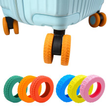 MUWINC Suitcase Wheels Covers Protectors - Upgraded 8 PCS Anti-Noise Silicone Wheel Protective Covers, Side Width 10 mm for Suitcases or Office Chair