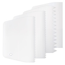 Aiyorse 4 Pcs Adhesive Spreader, Notched Glue Applicator Kits Plastic Trowel Adhesive Barrier Spreader 0.5"/1" Tooth Reusable Hardwood Flooring Sprea
