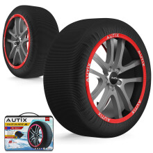 LEIVESTE -Italian EN 16662-1 2020 Approved Snow Socks 2 Fabric Snow Chains for Cars, Easy Assembly in 2 Minutes (L)