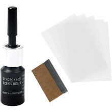 Cracks Gone Glass Kit, Glass Repair Fluid, Resin Based Mirror Repair Kit, Nano Fluid Filler for Repairing Chips, Cracks, Star Cracks, Bull's Eye Crac