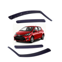 In-Channel Window Deflector for Toyota Yaris MK3 5 Door Hatchback 2011-2020 Wind Visors Sun Rain Guard Vent Weather Shields, Smoke, 4Pcs