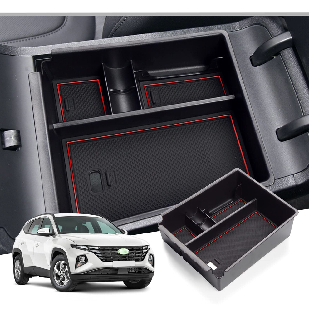 Gafat Hyunda-I Tucson Nx4 2021-2023 2024 (Automatic) Car Armrest Tray, Tucson 2023 2022 Center Console Organizer, Armrest Hidden Storage Box Containe 34420126