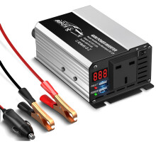BGFOX 400W Car Power Inverter DC 12V to AC 240V 230V Voltage Converter with 2 USB 4.8A Ports for Charge Your Laptop, for iPad, iPhone, Tablet, Alumin
