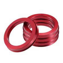 A ABSOPRO Car Hub Centric Rings OD 73.1mm to ID 56.1mm Hub Centric Rings Wheel Bore Center Spacer Aluminum Alloy Red (Set of 4)