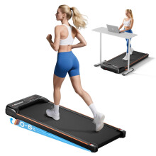 Abonow Walking Pad with Incline, 1-6 Km/H 8% Portable Under Desk Walking Treadmill, Exercise Equipment For Home Office Use, Quiet Running Machine