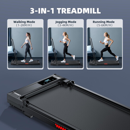 Folding Treadmill Walking Pad Foldable  Treadmills with Handle for Home Off 2